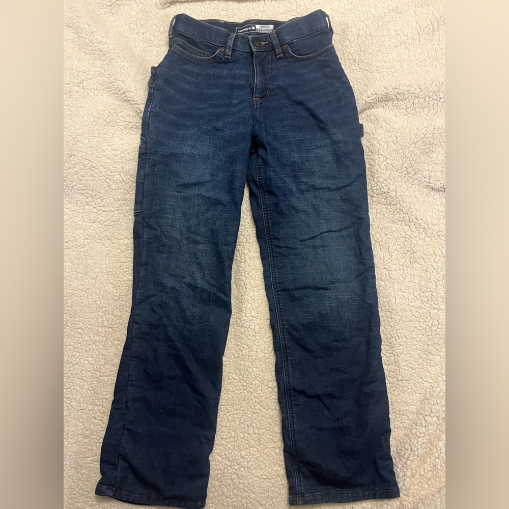 Women’s Carhartt Dark Blue Carpenter Lines Jeans